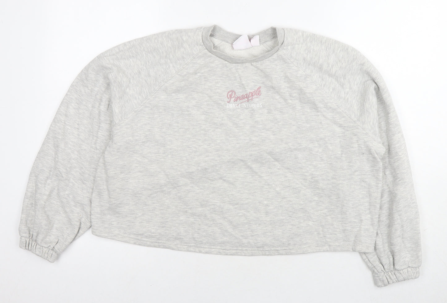 Pineapple Womens Grey Cotton Pullover Sweatshirt Size 10 Pullover - Logo Size 10-12
