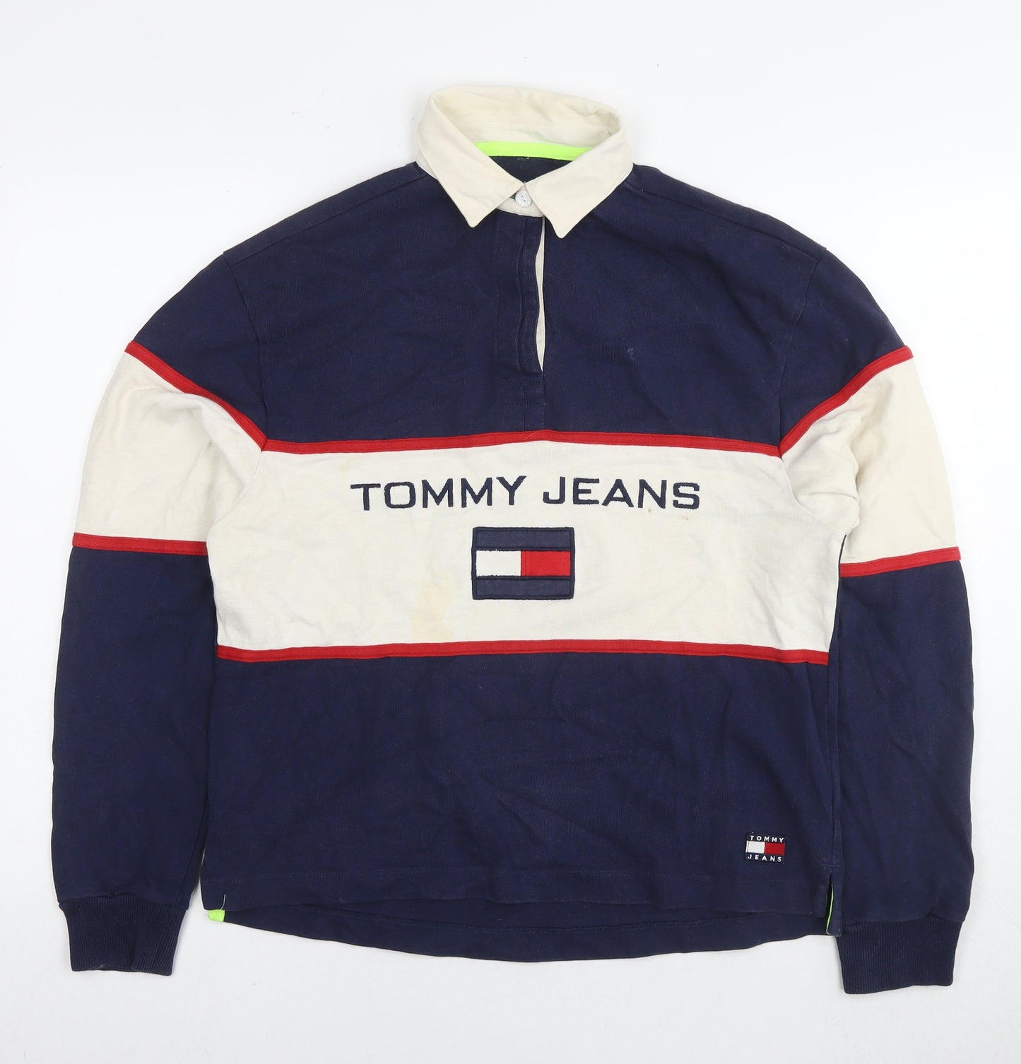 Tommy Hilfiger Mens Blue Cotton Pullover Sweatshirt Size M - Logo