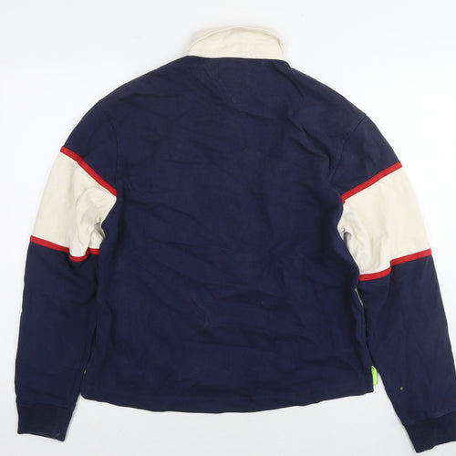 Tommy Hilfiger Mens Blue Cotton Pullover Sweatshirt Size M - Logo