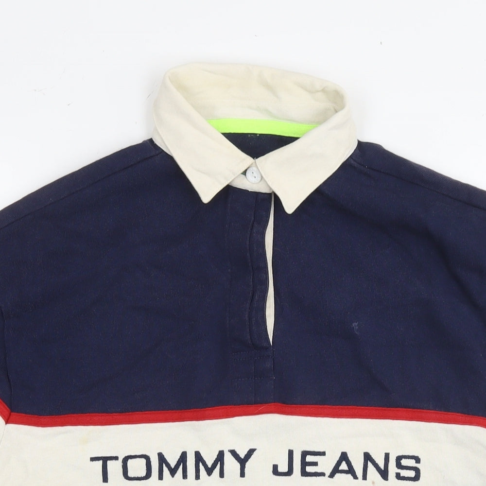 Tommy Hilfiger Mens Blue Cotton Pullover Sweatshirt Size M - Logo