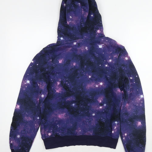 H&M Boys Purple Cotton Pullover Hoodie Size 12-13 Years Pullover - NASA Space