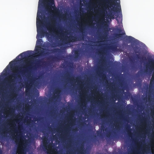 H&M Boys Purple Cotton Pullover Hoodie Size 12-13 Years Pullover - NASA Space