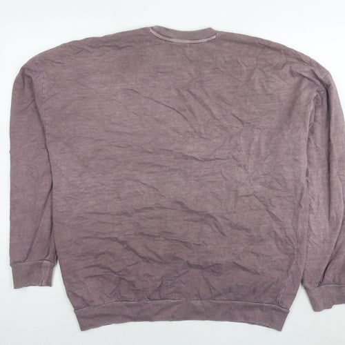 ONLY & SONS Mens Purple Cotton Pullover Sweatshirt Size M