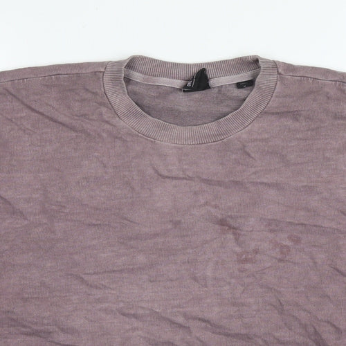 ONLY & SONS Mens Purple Cotton Pullover Sweatshirt Size M