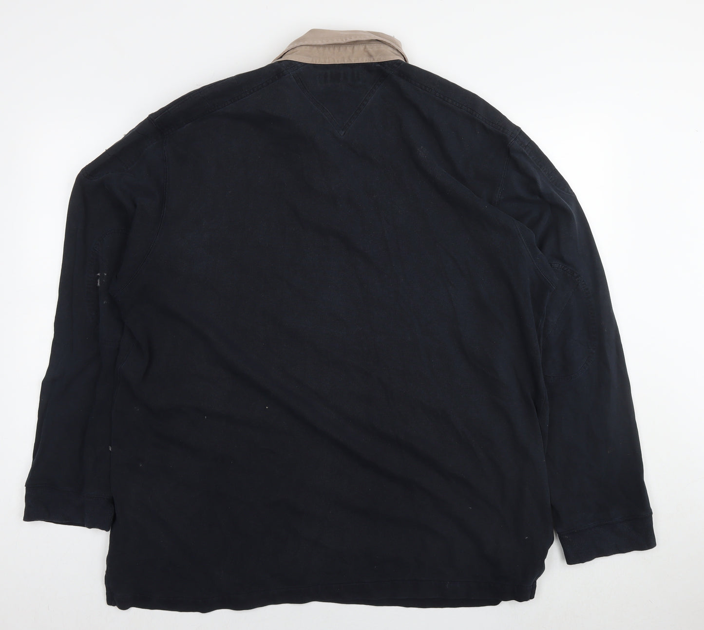 Maine Mens Black Cotton Polo Size 2XL Collared Pullover