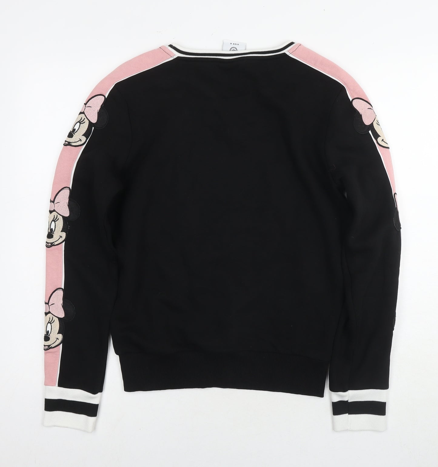 Disney Womens Black Cotton Pullover Sweatshirt Size 6 Pullover - Minnie Mouse