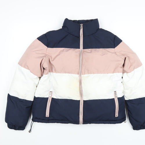 Greencoast Womens Blue Puffer Jacket Coat Size M Zip