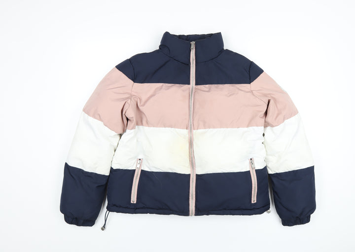 Greencoast Womens Blue Puffer Jacket Coat Size M Zip