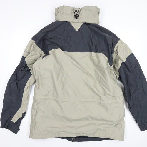 Columbia Mens Beige Rain Coat Coat Size L Zip