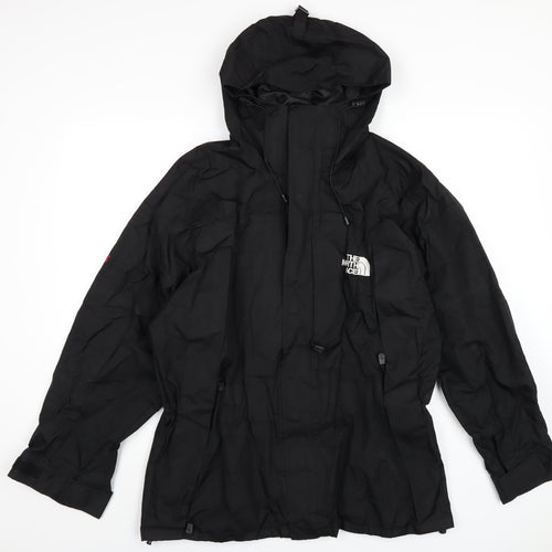 The North Face Mens Black Rain Coat Coat Size M Zip