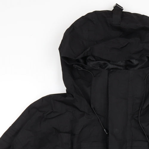 The North Face Mens Black Rain Coat Coat Size M Zip