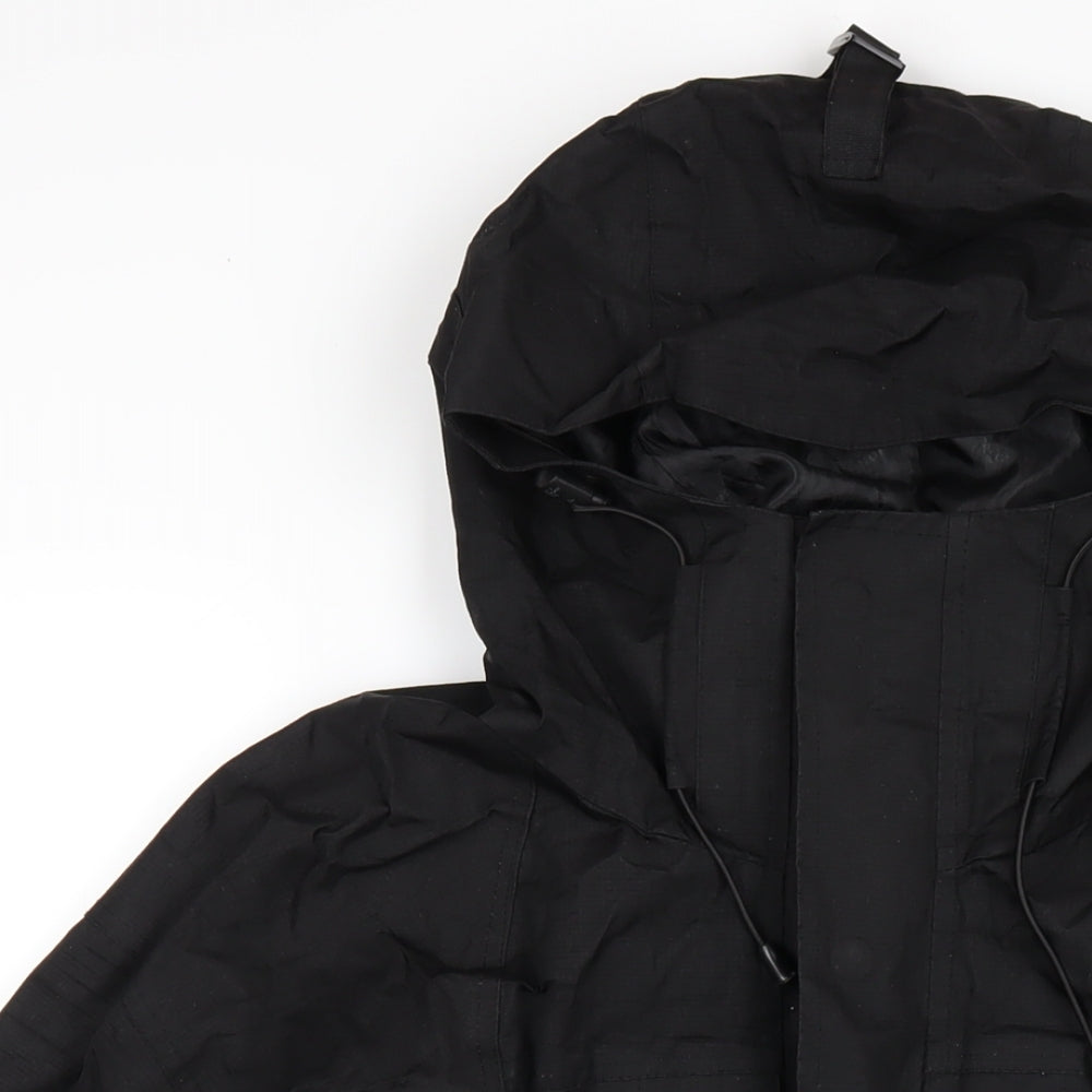 The North Face Mens Black Rain Coat Coat Size M Zip