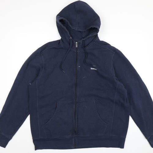 Bench Mens Blue Cotton Full Zip Hoodie Size 2XL