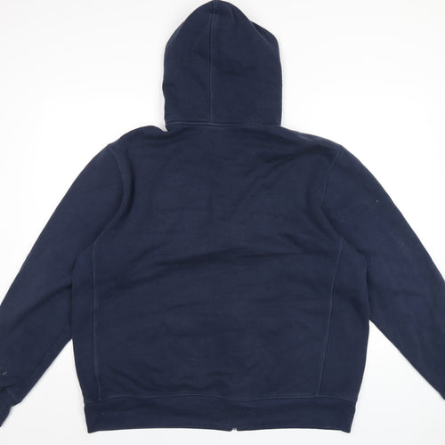 Bench Mens Blue Cotton Full Zip Hoodie Size 2XL