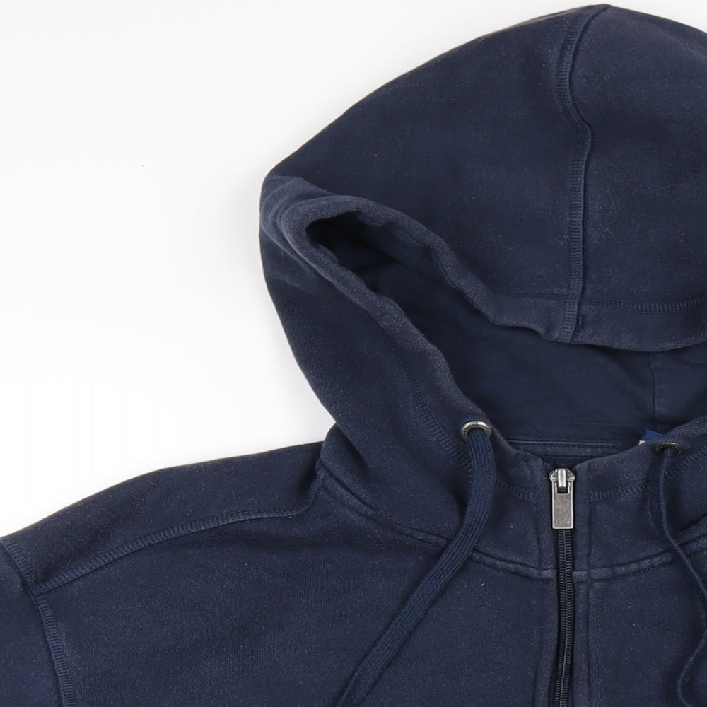 Bench Mens Blue Cotton Full Zip Hoodie Size 2XL