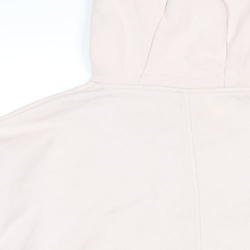 COLLUSION Womens Pink Cotton Pullover Hoodie Size 10 Pullover