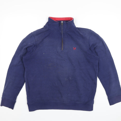 Crew Clothing Mens Blue Cotton Pullover Sweatshirt Size M