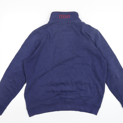 Crew Clothing Mens Blue Cotton Pullover Sweatshirt Size M