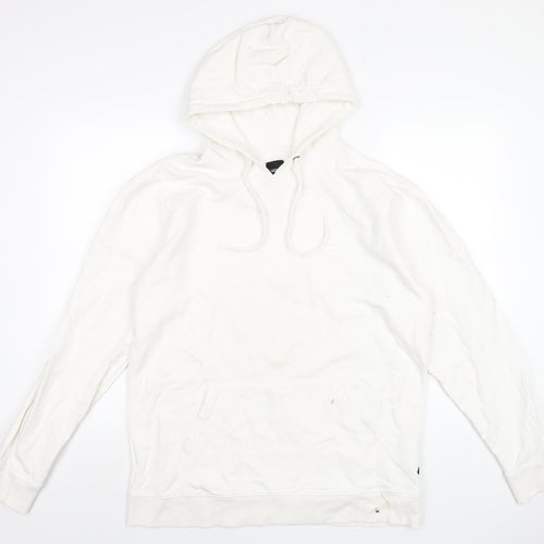 VANS Mens White Cotton Pullover Hoodie Size L