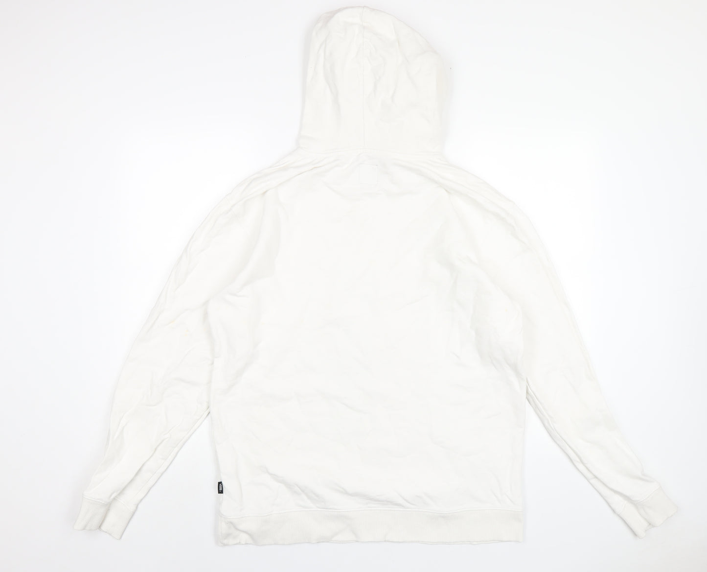 VANS Mens White Cotton Pullover Hoodie Size L