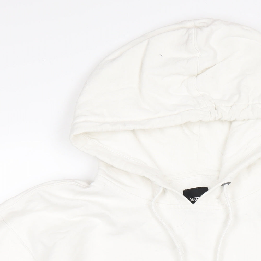 VANS Mens White Cotton Pullover Hoodie Size L