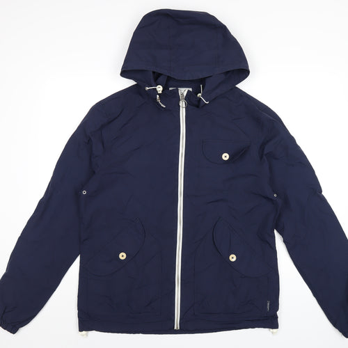 Penfield Womens Blue Rain Coat Coat Size M Zip
