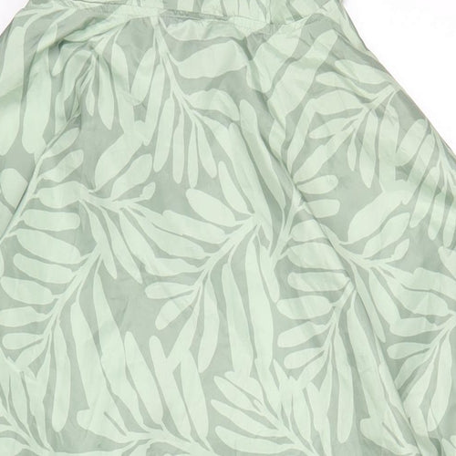 Dunnes Stores Womens Green Geometric Rain Coat Coat Size XL Zip