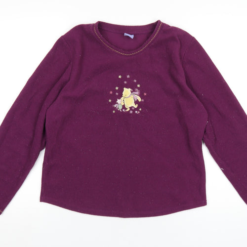 Disney Womens Purple Polyester Pullover Sweatshirt Size 10 Pullover - Winnie the Pooh
