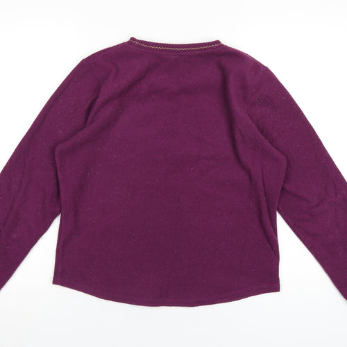 Disney Womens Purple Polyester Pullover Sweatshirt Size 10 Pullover - Winnie the Pooh
