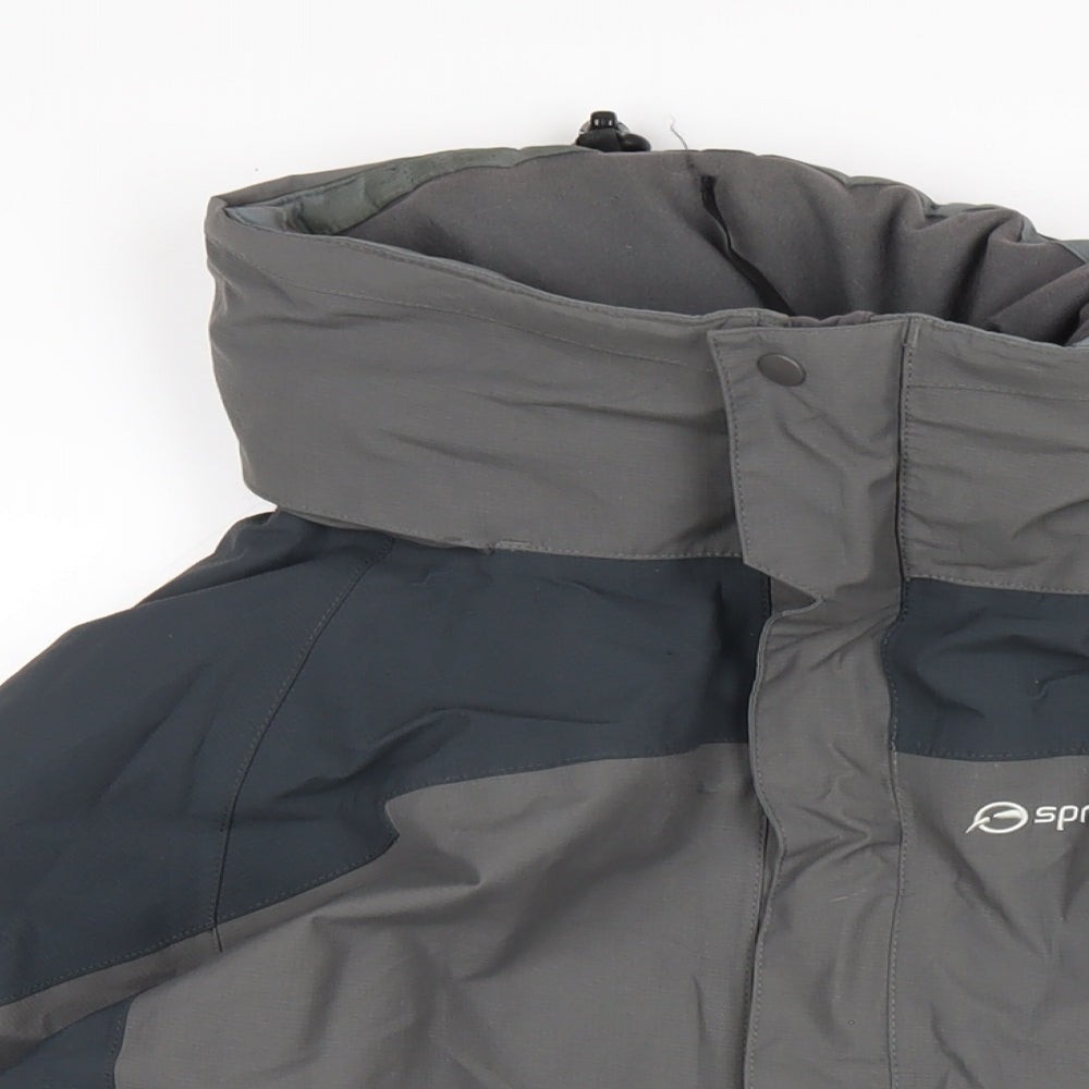 Sprayway Mens Grey Rain Coat Coat Size L Zip