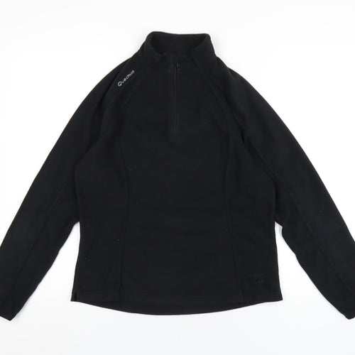 Quechua Womens Black Polyester Pullover Sweatshirt Size M Zip