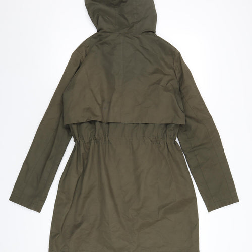 Oasis Womens Green Parka Coat Size XS Zip