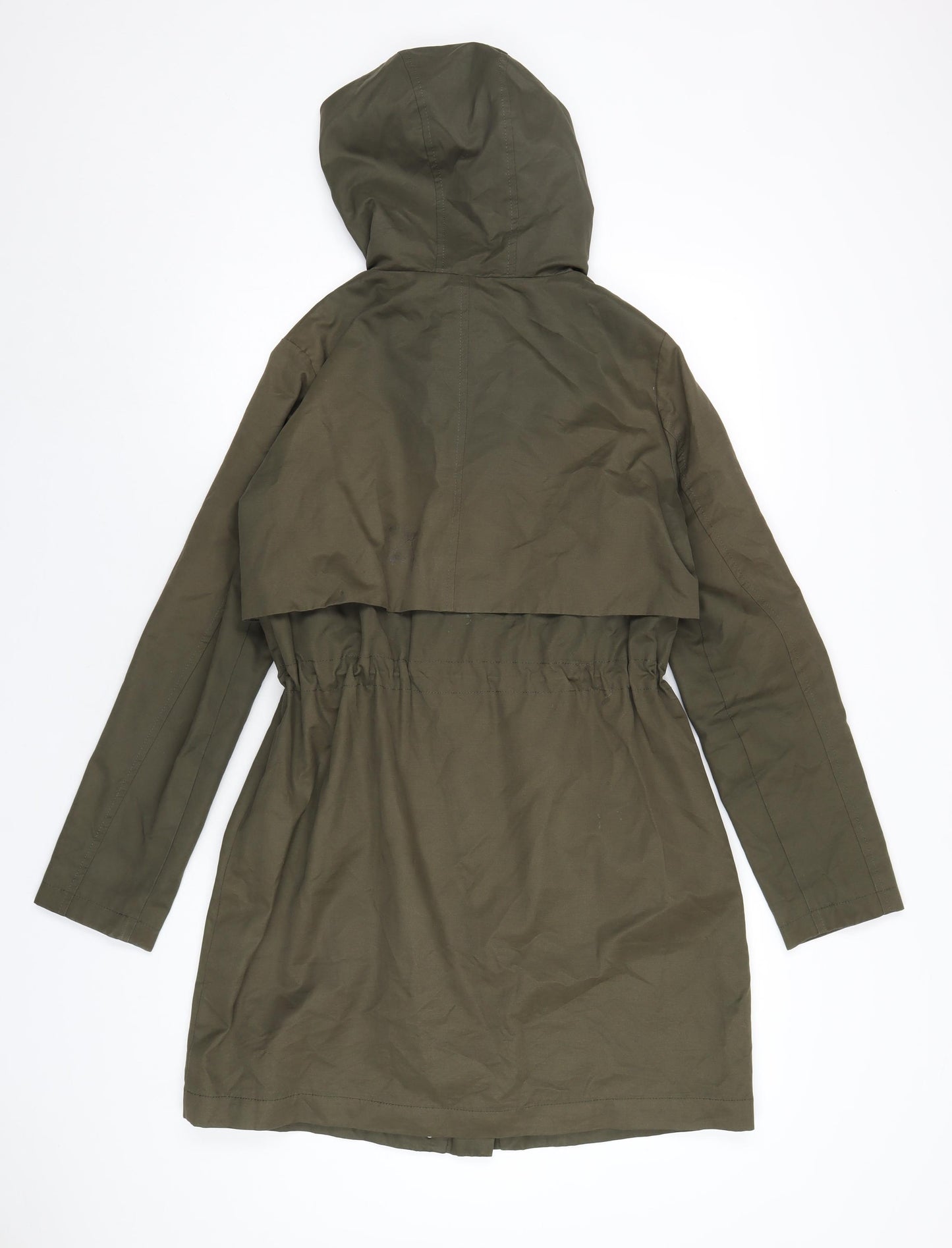 Oasis Womens Green Parka Coat Size XS Zip