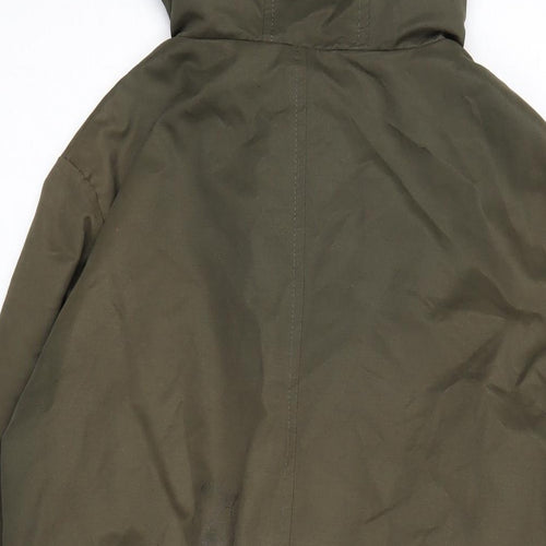 Oasis Womens Green Parka Coat Size XS Zip