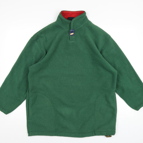 Capt. Scott Mens Green Polyester Pullover Sweatshirt Size S