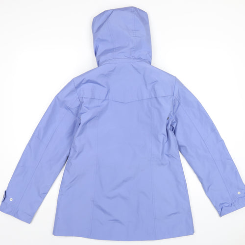 Details Womens Blue Rain Coat Coat Size XS Zip