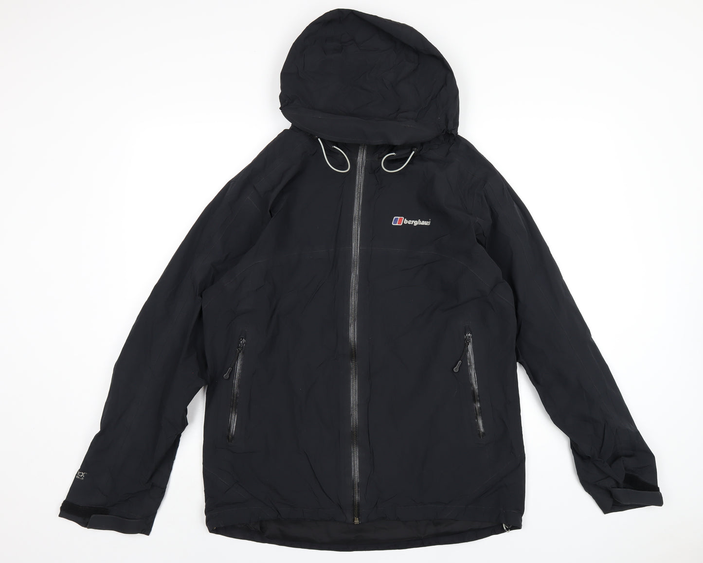 Berghaus Mens Black Rain Coat Coat Size L Zip