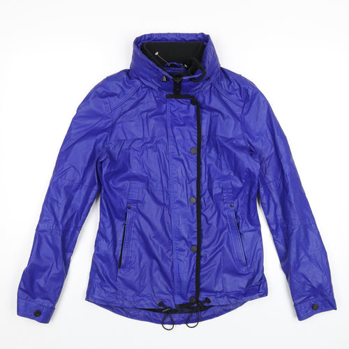 NEXT Womens Blue Rain Coat Coat Size 6 Zip