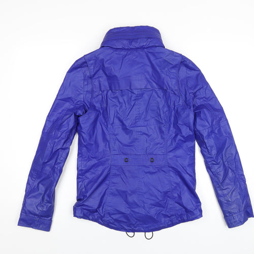NEXT Womens Blue Rain Coat Coat Size 6 Zip