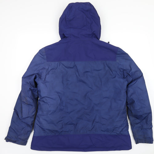Quechua Womens Blue Rain Coat Coat Size XL Zip