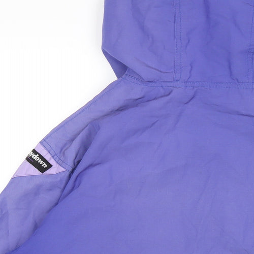 Fairydown Womens Purple Rain Coat Coat Size S Zip