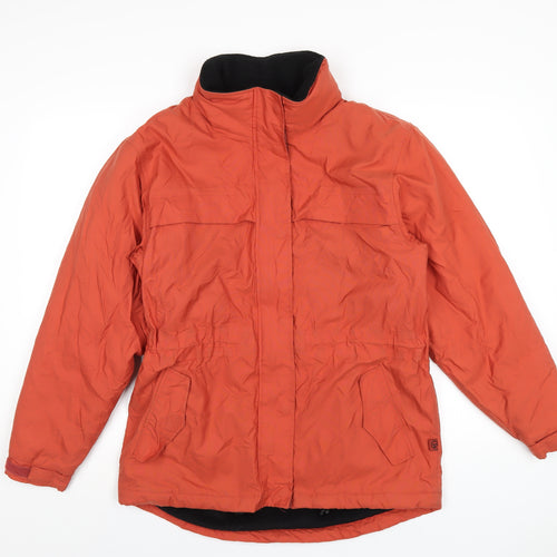 Hawkshead Mens Orange Rain Coat Coat Size M Zip