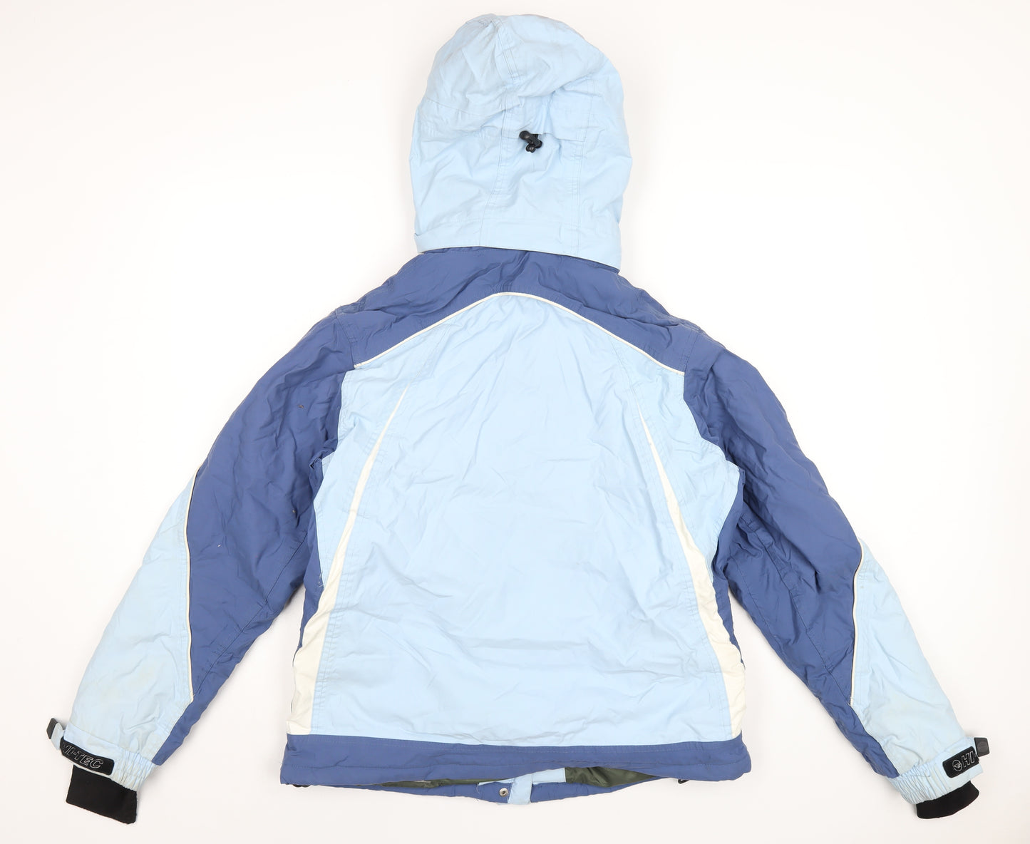 Hi-Tec Womens Blue Rain Coat Coat Size L Zip
