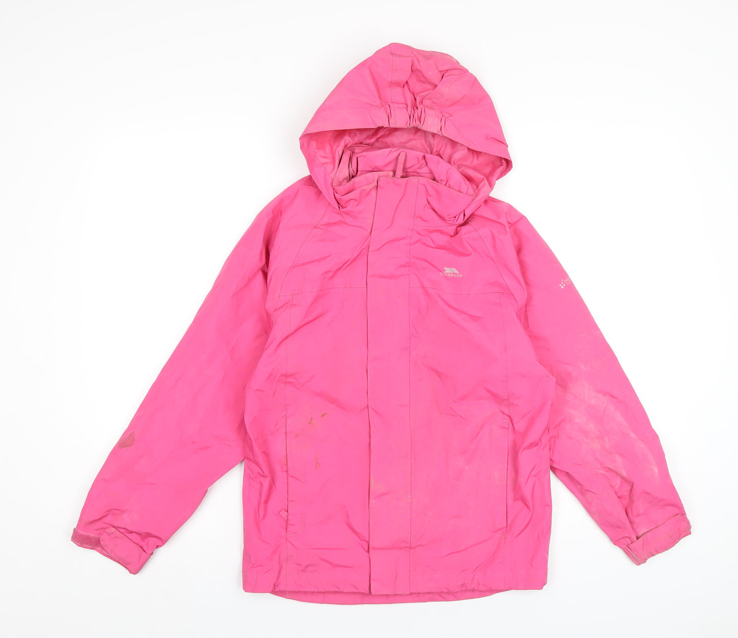 Trespass Girls Pink Rain Coat Coat Size 9-10 Years Zip