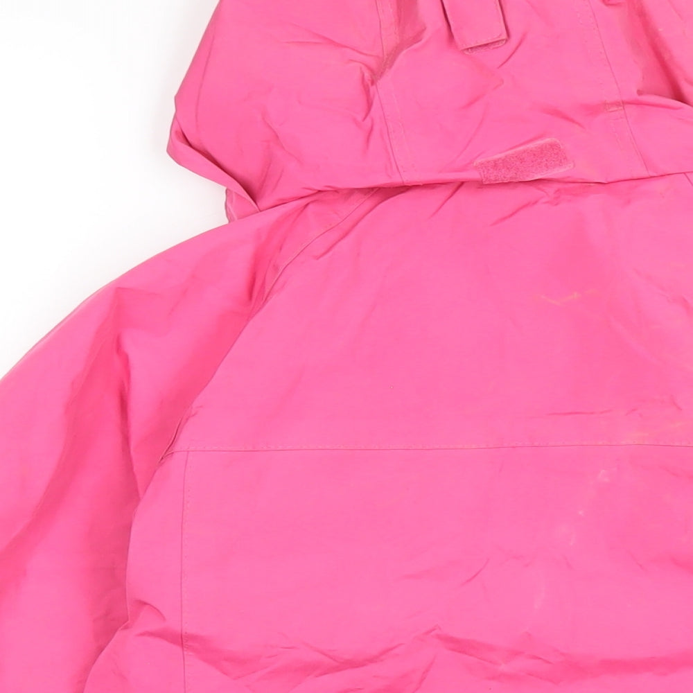 Trespass Girls Pink Rain Coat Coat Size 9-10 Years Zip