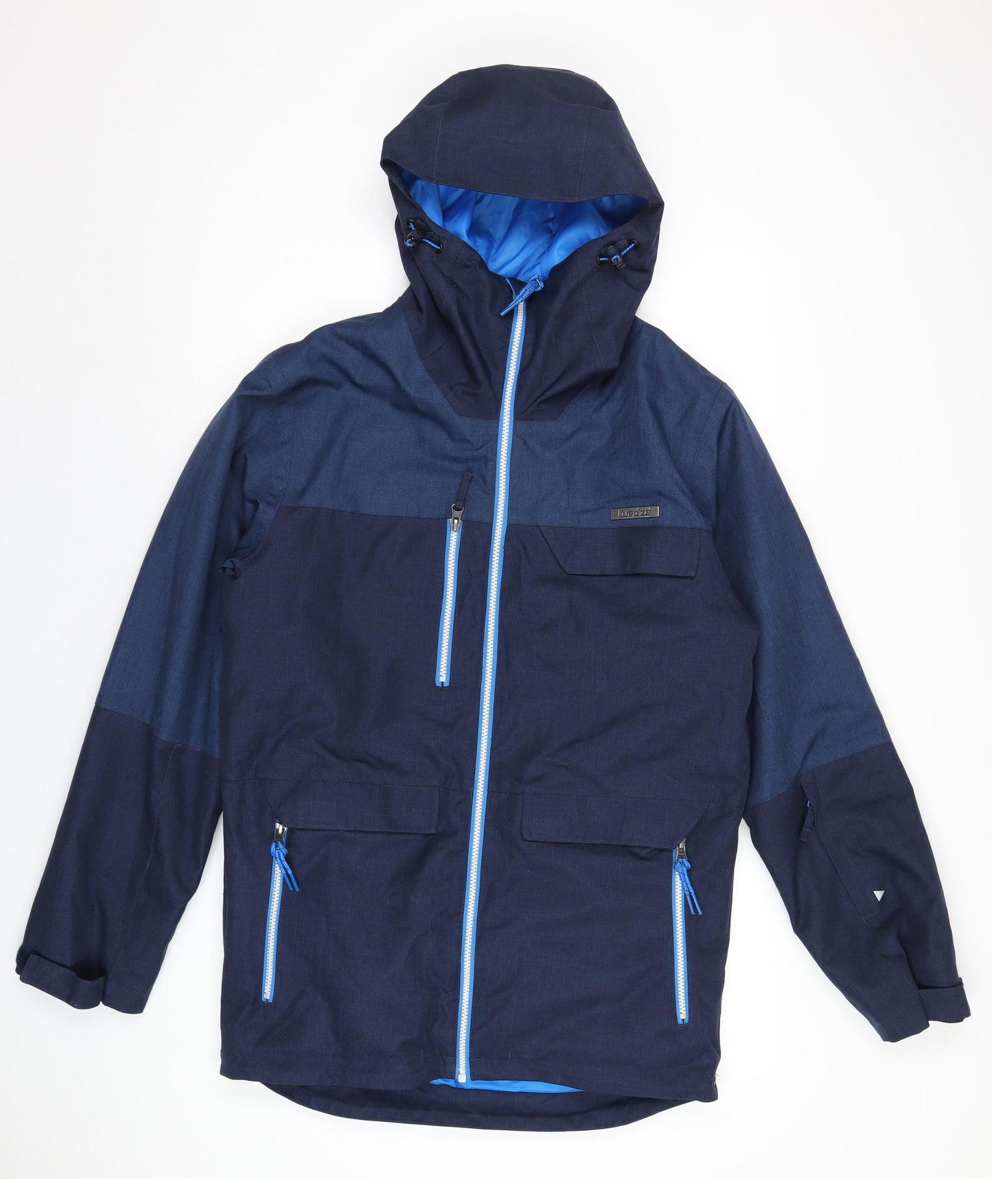 DECATHLON Mens Blue Rain Coat Coat Size S Zip