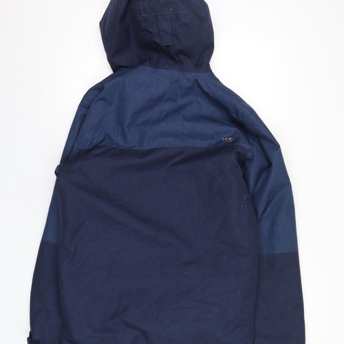 DECATHLON Mens Blue Rain Coat Coat Size S Zip
