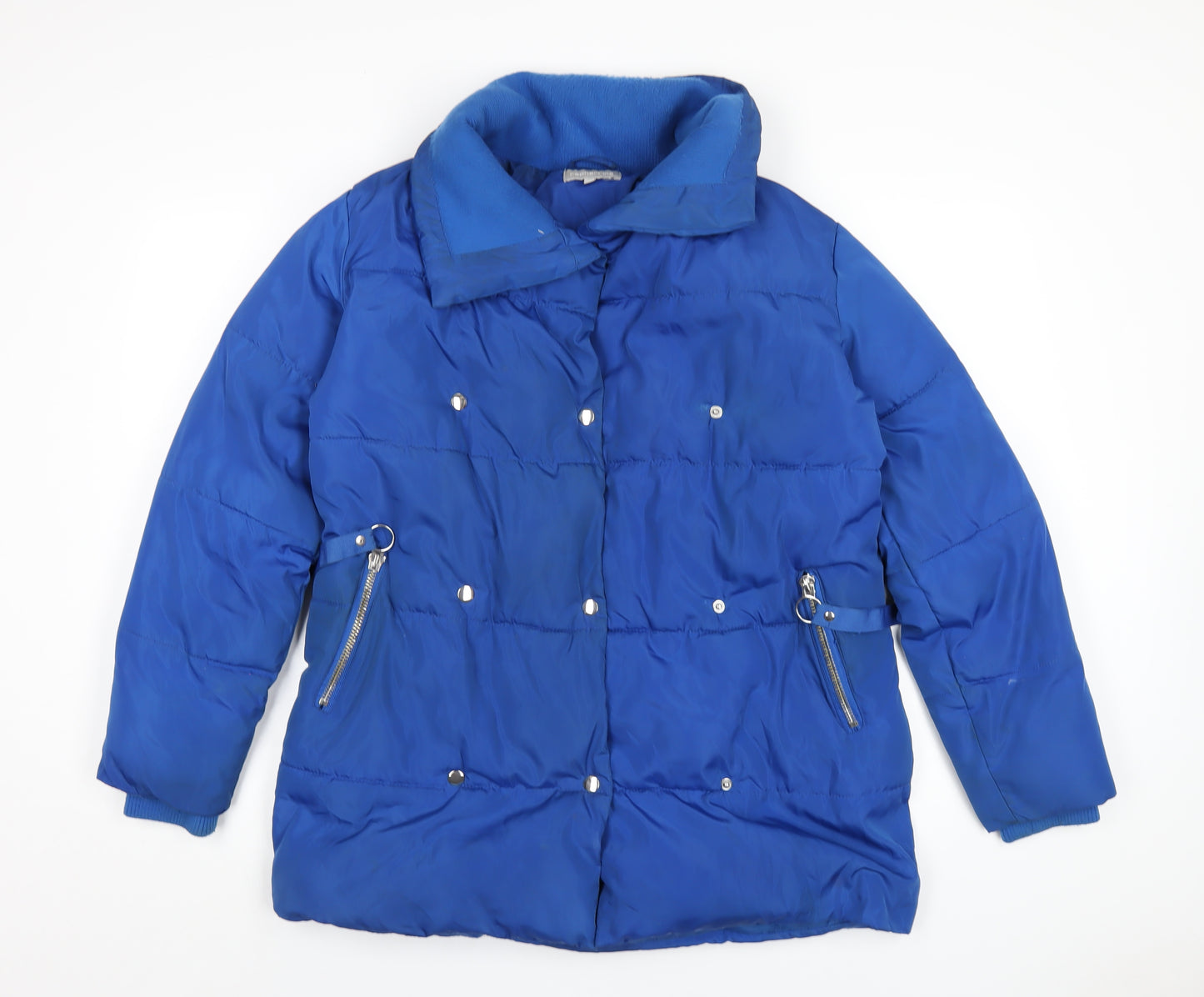 Red Herring Womens Blue Puffer Jacket Coat Size 8