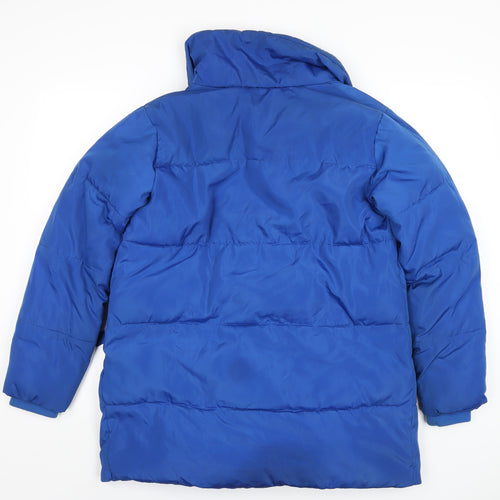 Red Herring Womens Blue Puffer Jacket Coat Size 8