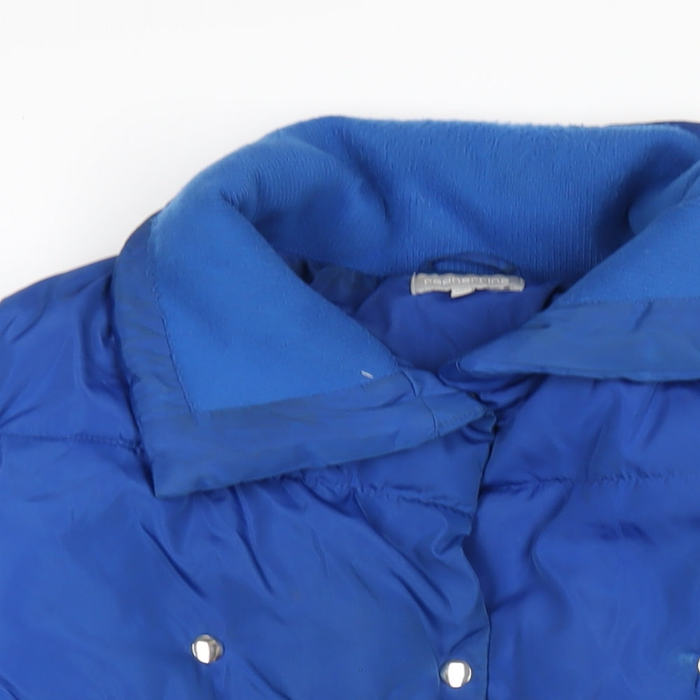 Red Herring Womens Blue Puffer Jacket Coat Size 8